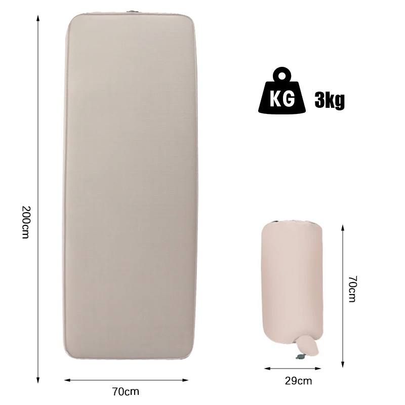 Thick Self Inflating Sleeping Pad with Solid Foam Outdoor Air Mat for Tent Car Backpacking Utraportable Camping Mattress