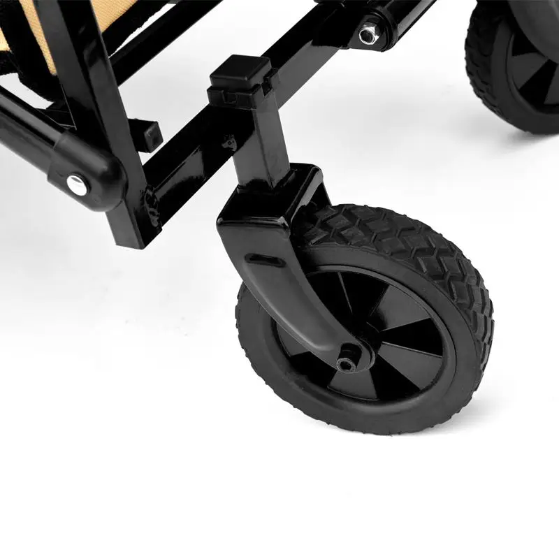 Folding Wagon Trolley Heavy Collapsible Utility Wagon All Terrain Trailer Pull Outdoor Patio Garden Beach Wagon Canvas Carts
