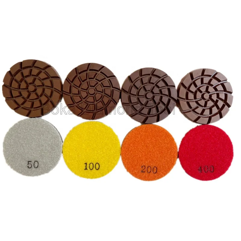 Industrial grade 6mm thickness 3 inch copper bond transitional polishing pad for grinding concrete
