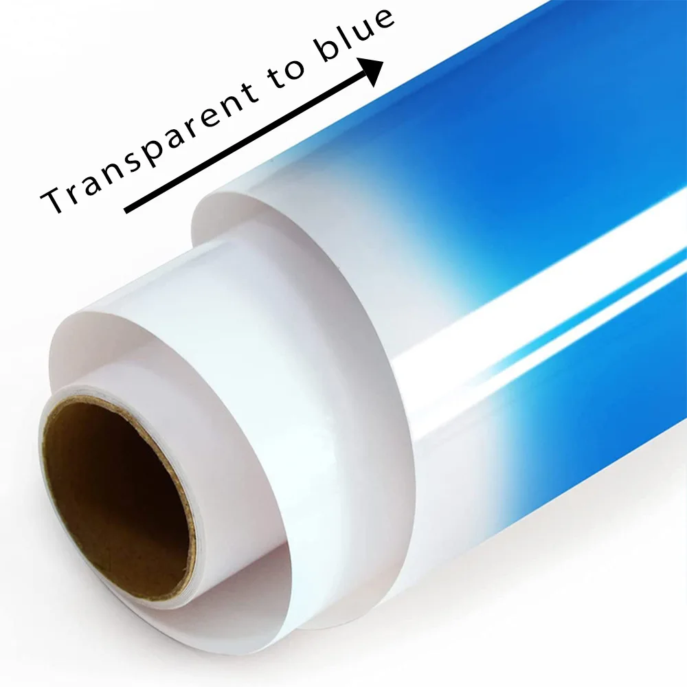 Cold Sensitive Color Change Flex PU Heat Transfer Vinyl Temperature Sensitive HTV For Plotter