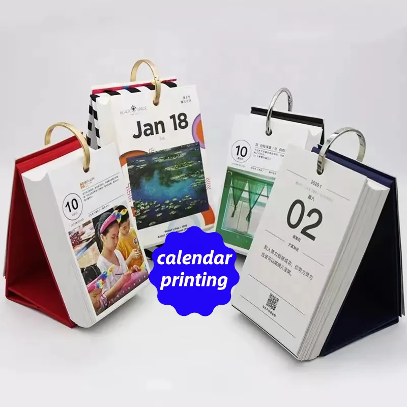 Original Factory Custom High Quality Desk Calendar Hardcover Custom Flip Mini Calendar For Office