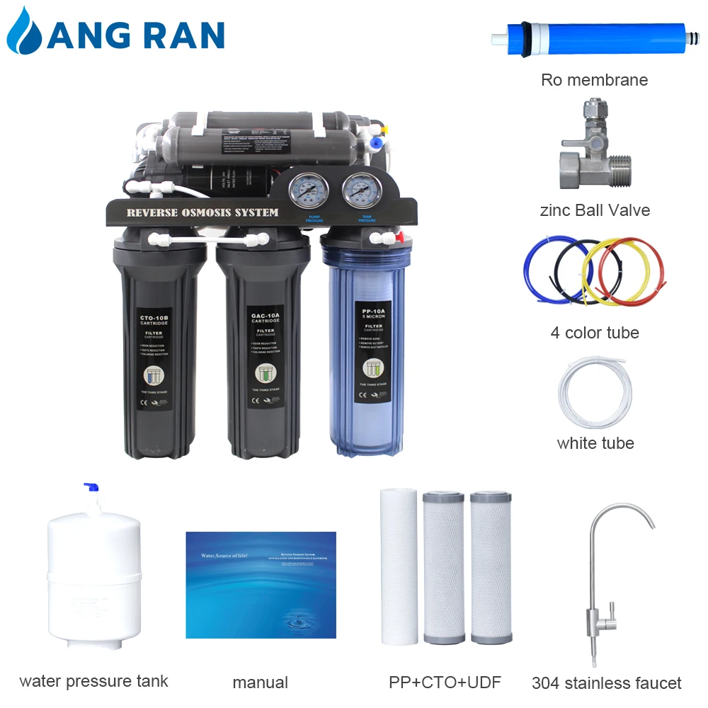 Commercial Water Filter Five Stages Water Purifier 5 Stage Reverse Osmosis System Water Purification Source 75 gallon