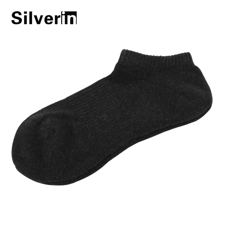 Terry pad silver anti-microbial anti-bacterial low cut sport cotton men ankle socks