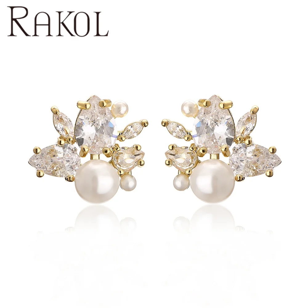 RAKOL EP1184 Big Pearl Earrings Fashion Earrings Trend 2022 Freshwater Pearl Earrings