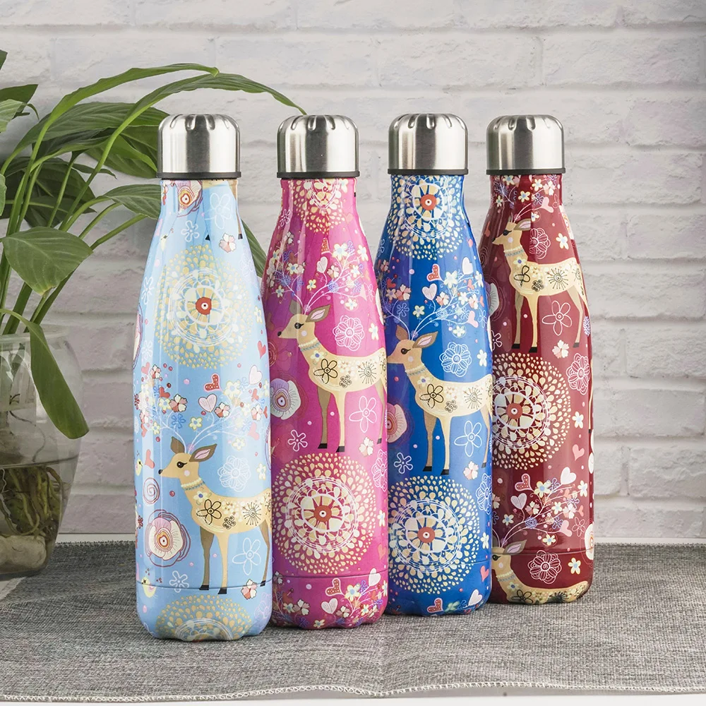 No Off Strach Powder Painted double walled stainless steel vacuum insulated tea coffee flask thermos