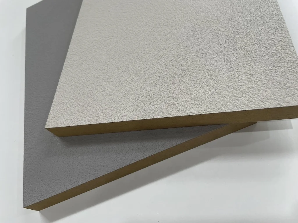 scratch resistance Deep Embossed leather color  PET laminated MDF board