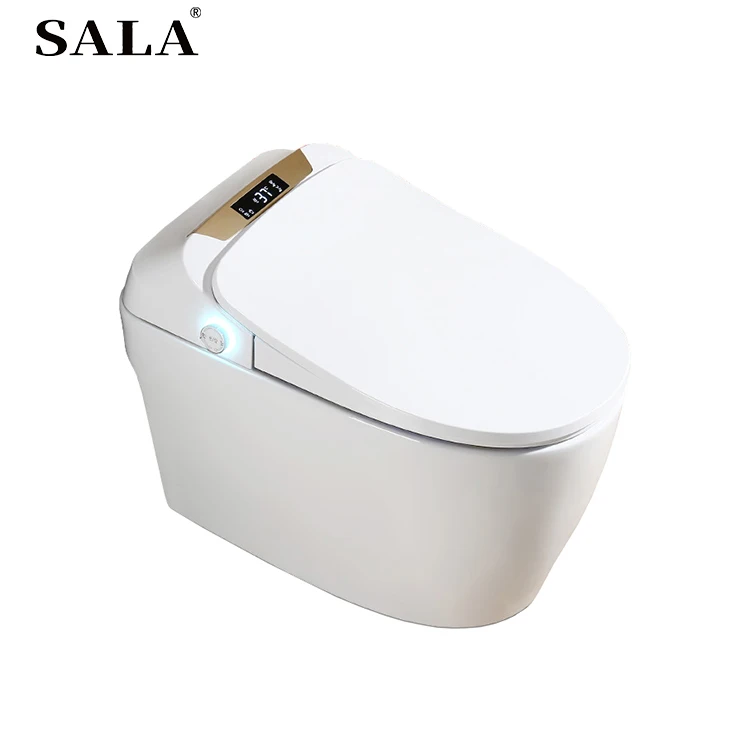 OEM color design SALA sanitary bathroom remote control toilet without tank smart toilet