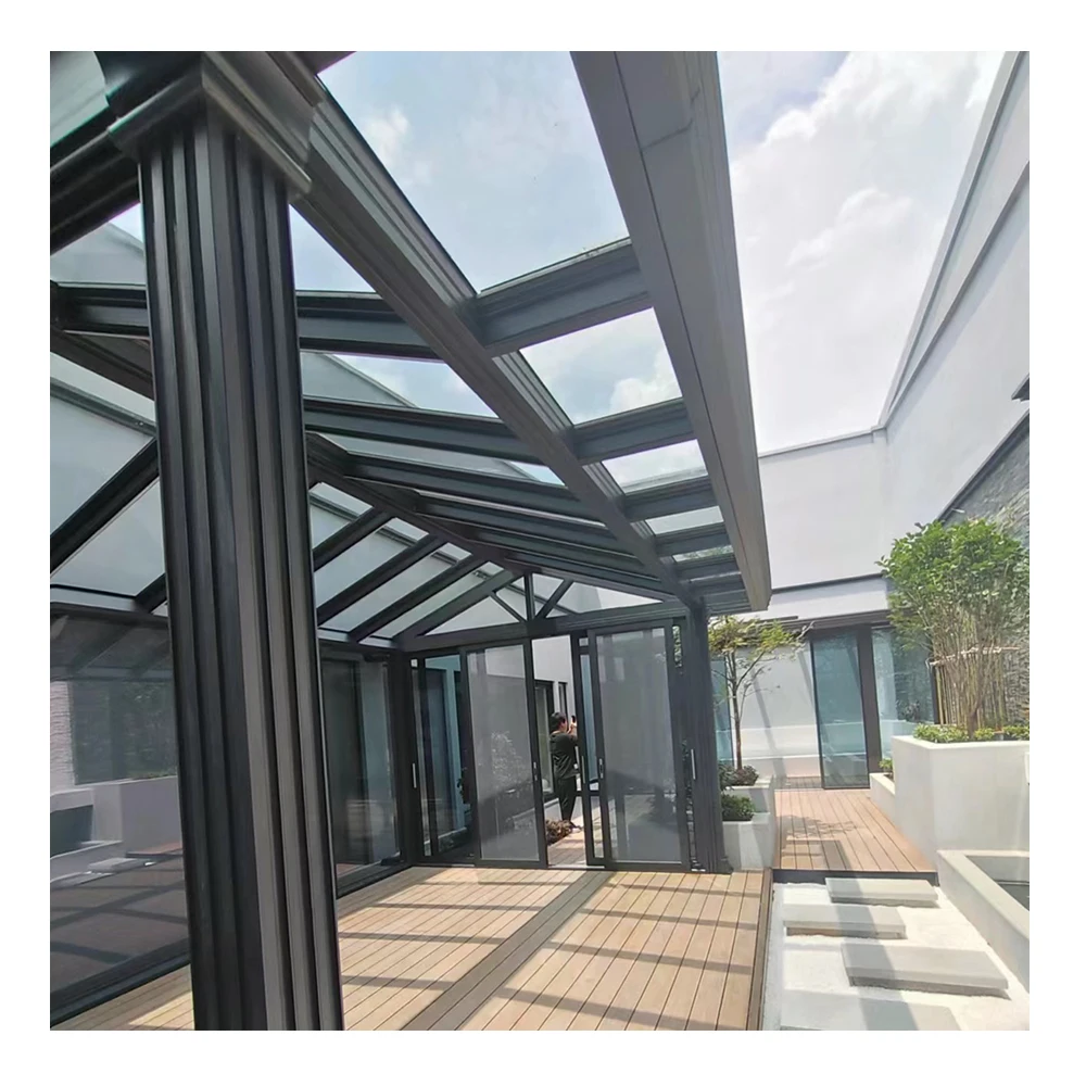 Алюминиевый стеклянный зимний дом