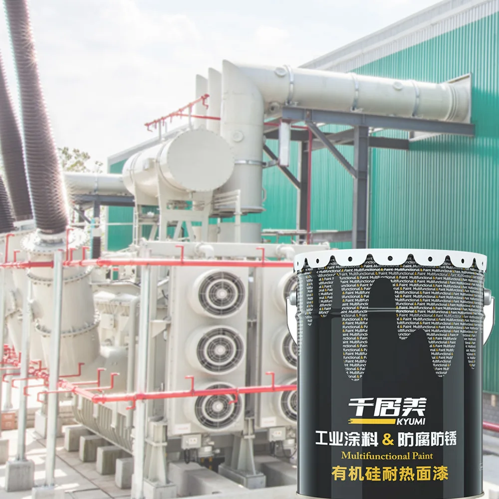 Silicone heat resistant 400 500degrees metal top paint anti-corrosion paint metal rust paint by the manufacturer wholesale