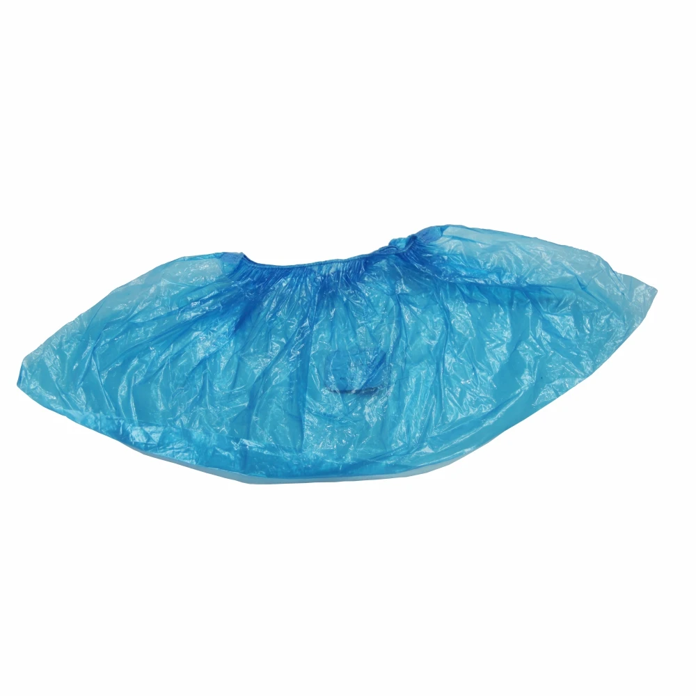Waterproof Blue Plastic CPE Polyethylene Disposable Shoe Covers indoor and outdoor shoe covers