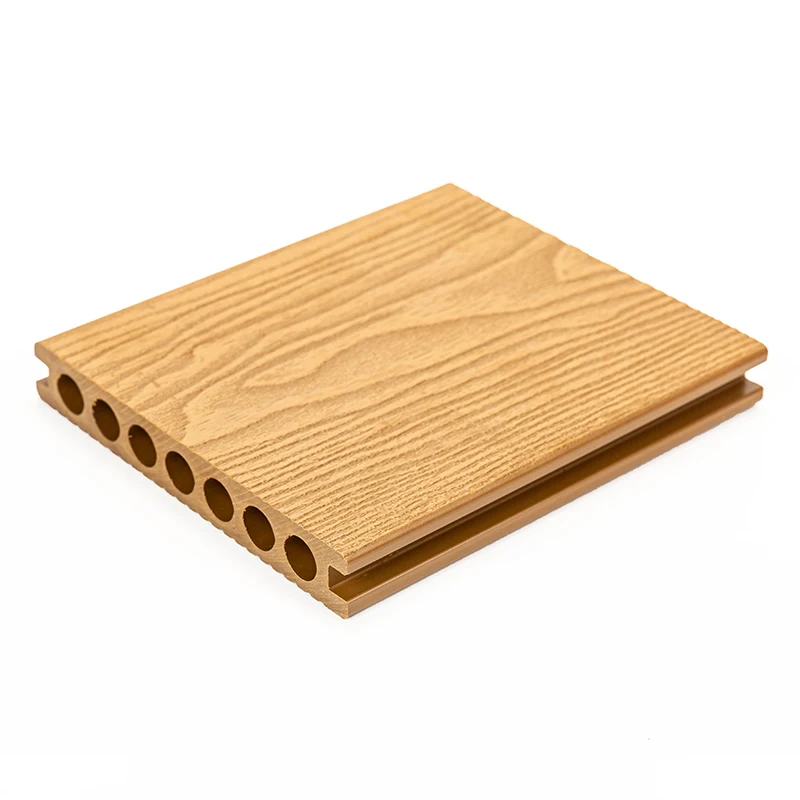 3D Wood Grain Embossed Wpc Decking Boards Composite Flooring