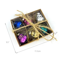 Wholesales Christmas Decoration Mini Glass Owl Ornaments in box for Christmas Decoration