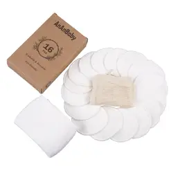 AnAnBaby Eco-Friendly Organic Popular Washable Reusable Makeup Remover Pads with Private Label