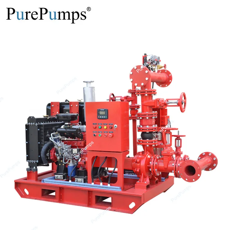 300 gpm diesel main pump and electric jokey fire fight pump set