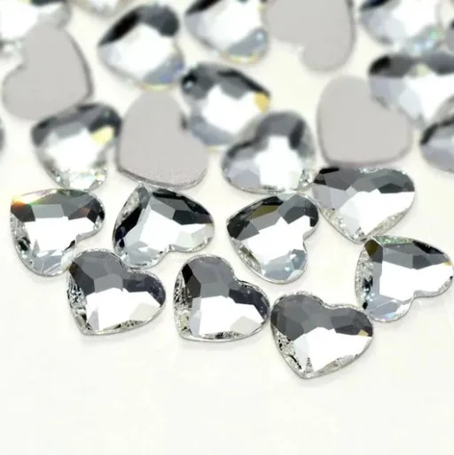 Best Seller Fashion Colorful Heart Shape For Starter Kit Lead Free Heart Tooth Crystals Tooth Gem Jewelry Stones