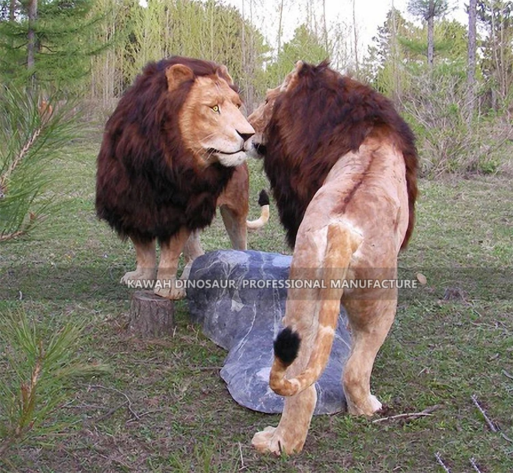 Handmade Realistic Animatronic Animal Lion Animatronic Lion Animals Custom Lion Model Statue for Zoo Park