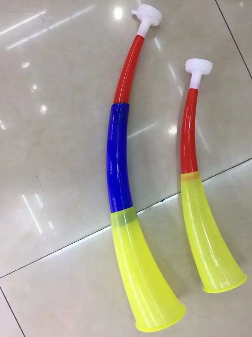 26/28/36/49/56/61cm  Customized Logo Cheap Plastic Cheering Horn Toy Plastic Football Fans Cheer Trumpet 2Layers 3 Layers
