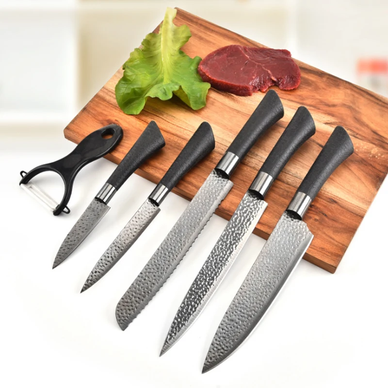 
Best selling 6 pieces Non-stick Coating Knife set with gift Box for Kitchen 
