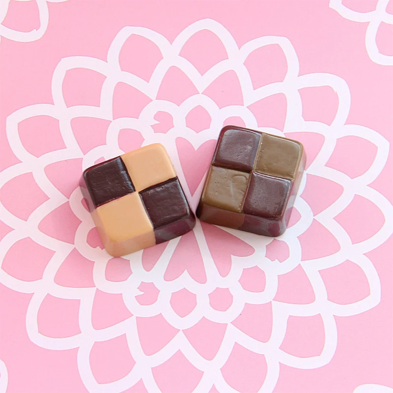 Party favors christmas ornamental gadget chocolate bar artificial simulated food resin candy for DIY decoration accessories