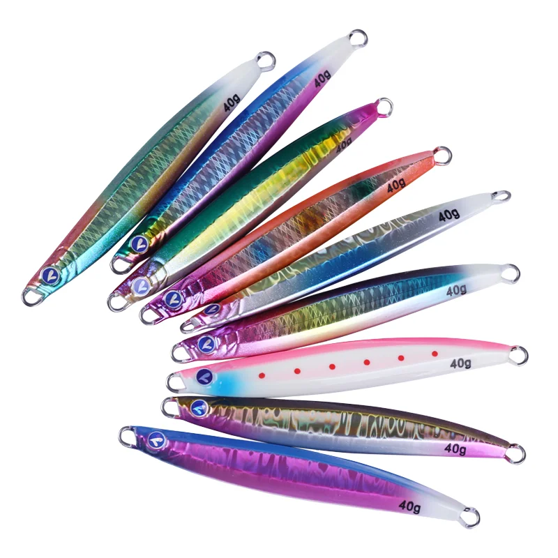 HYCTOR OEM Saltwater fishing metal jig lure 10g/15g/20g/40g shore Casting  slow pitch jigging bait lead jig