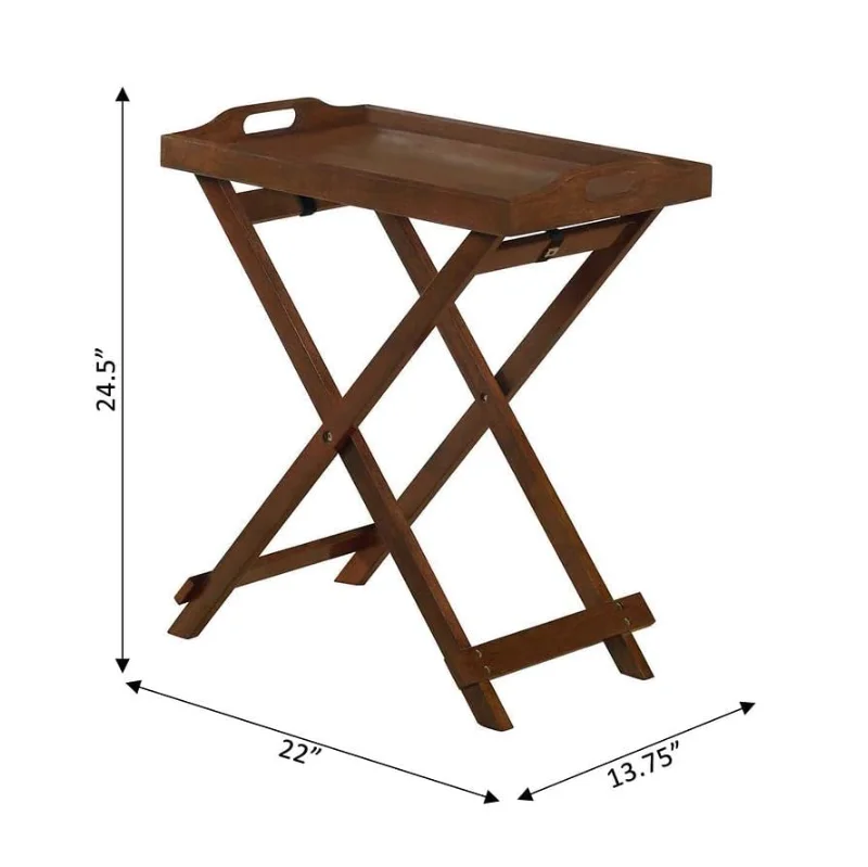 Wooden Folding Dinner Table Tv Tray Coffee Stand Serving Snack Tea Portable Tray Sofa Side Table