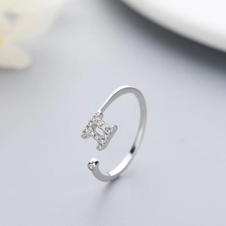 minimalist jewelry simple thin zodiac sign adjustable 925 sterling silver zodiac stackable ring
