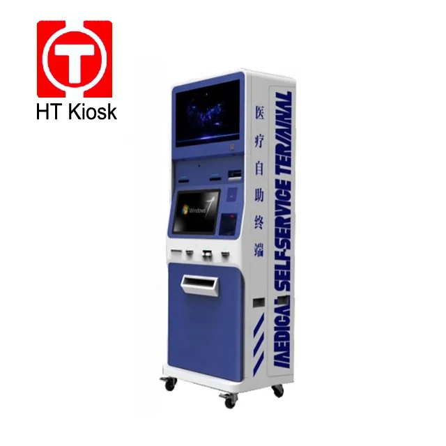 17 inch touch screen 16 keys pin pad Pos RFID card reader stainless steel cabinet indoor customized kiosk self service terminal