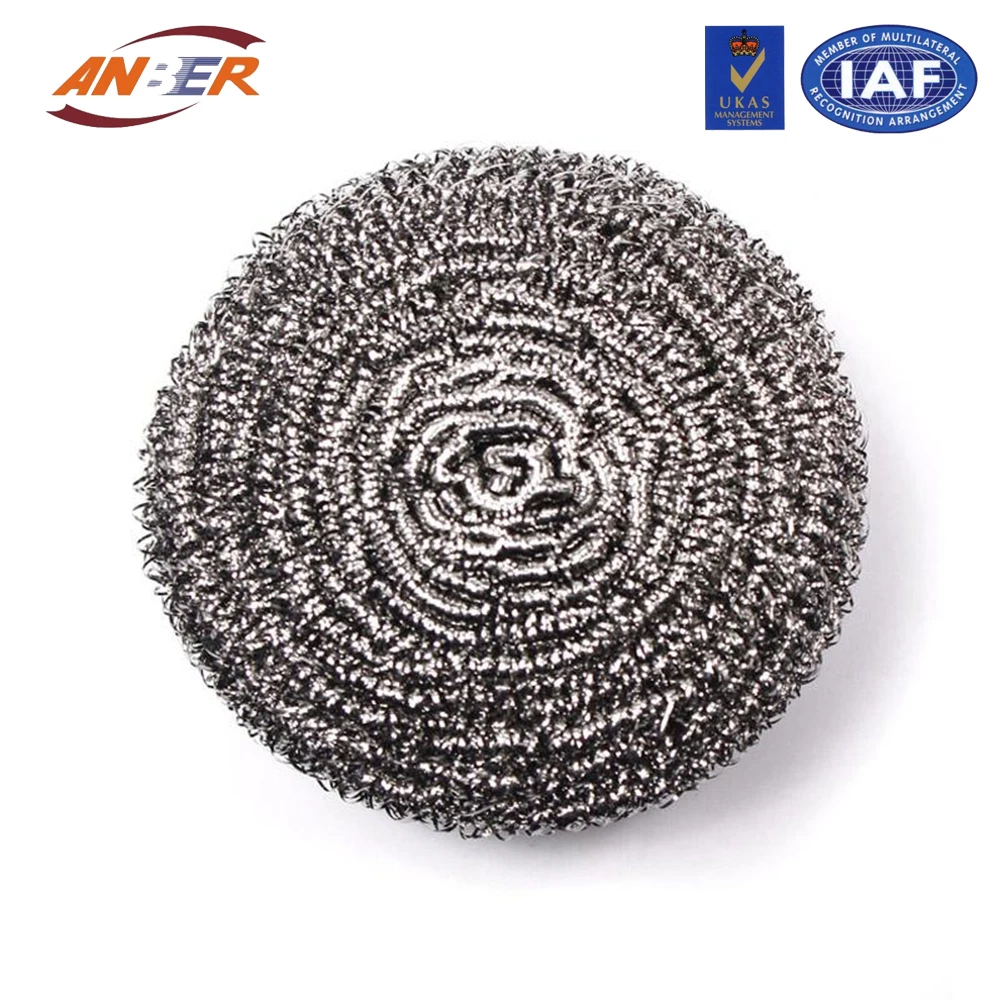 China Manufacture  Metal Kitchen Scourer Sponges  Pads Stainless Steel Scrubbers for Cleaning