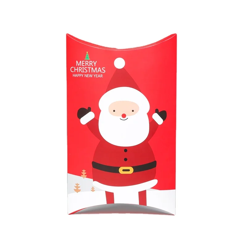 Дешевая Рождественская бумажная Подарочная коробка для подушки маленькая коробка для конфет Свадебная упаковочная коробка Прямая поставка с завода