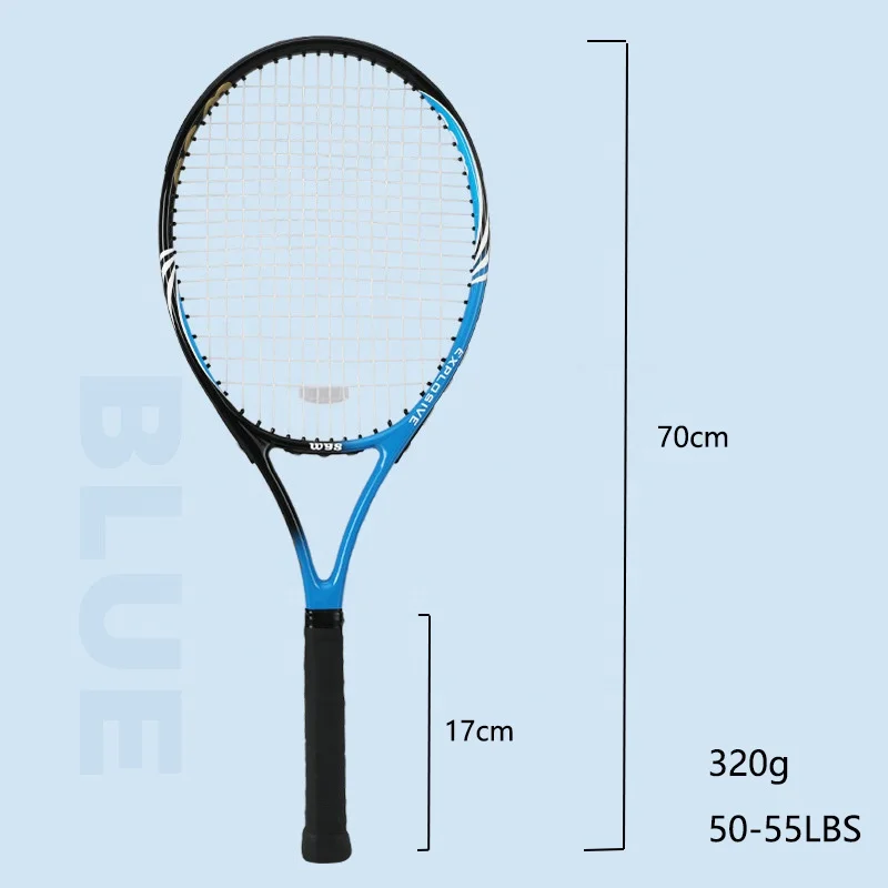 Wholesale Customized High Quality Tennis Racket Carbon Aluminum One-piece for Training Competition Tennis Racket