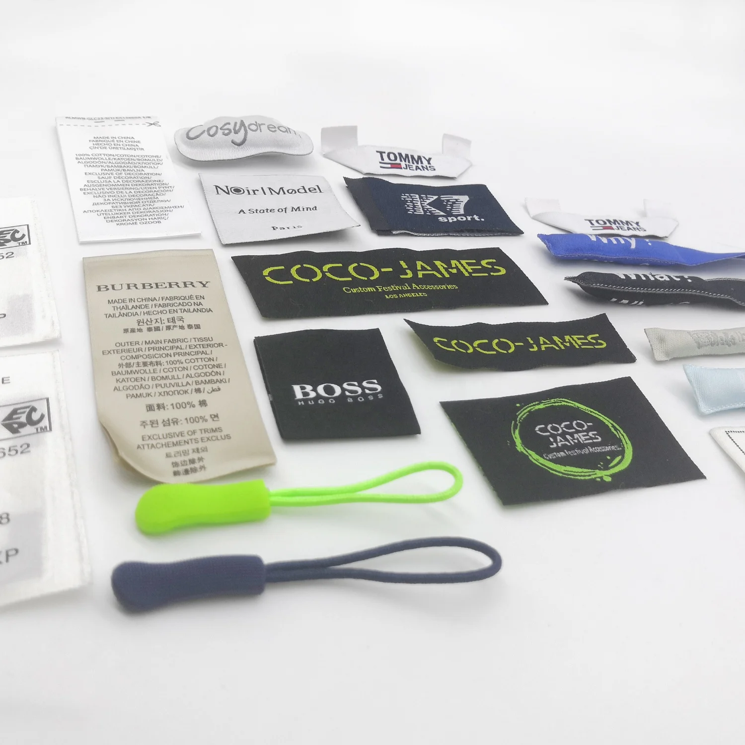 Пользовательские дизайнерские брендовые этикетки для одежды тканые