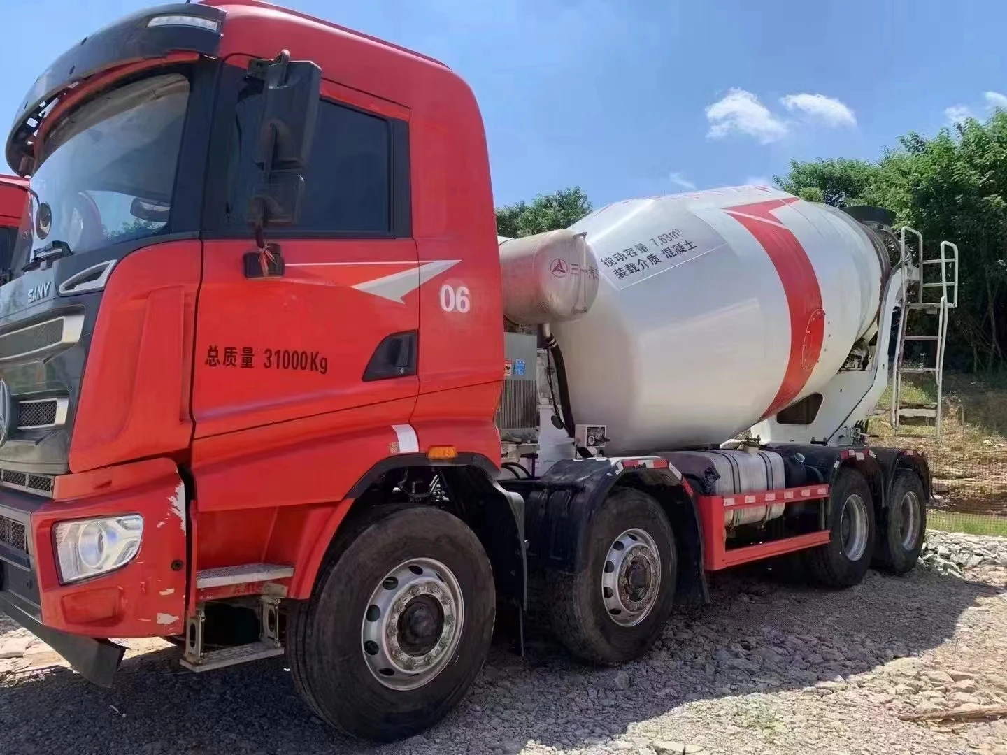 Sany Concrete Mixer Truck 21 Years Sany Lightweight 12 Square Used Mixer Truck Transporter For Construction Site