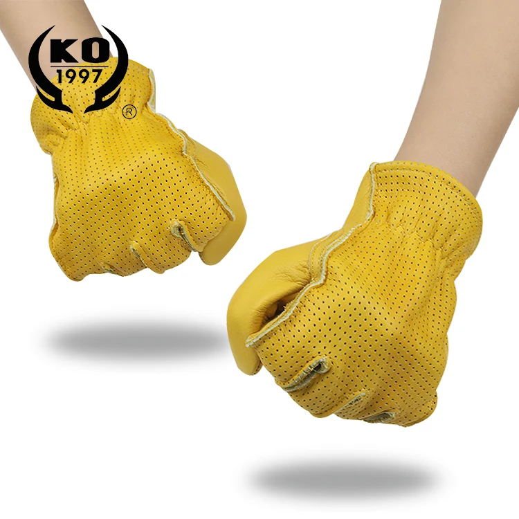 Good quality sport cowhide leather cycling MTB gloves road bicycle