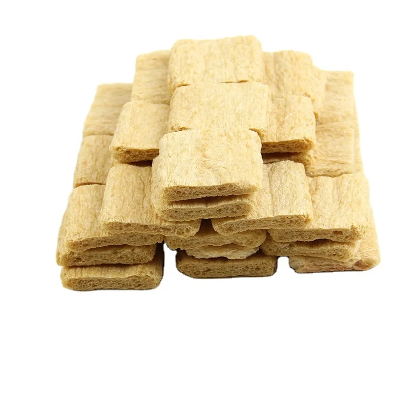 
Baichuan Factory sale steak type snack low fat high protein 65% TVP textured soy protein TSP 