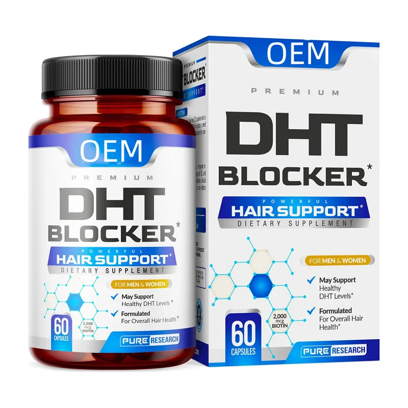 HOT Sale OEM DHT Blocker Hair Growth Support Supplement - Supports Healthy Hair Growth, Healthy Thick Strong Hair capsule