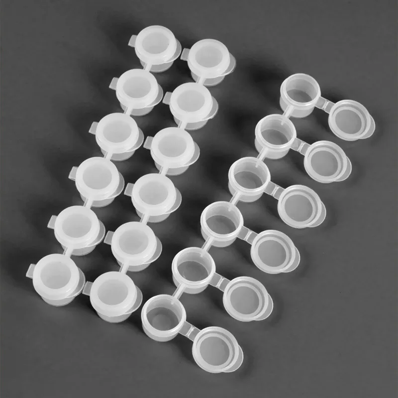 Cheap Empty Paint Strips Paint By Number Accessories 6x3ml Empty Paint Pot Pod Cup Strips
