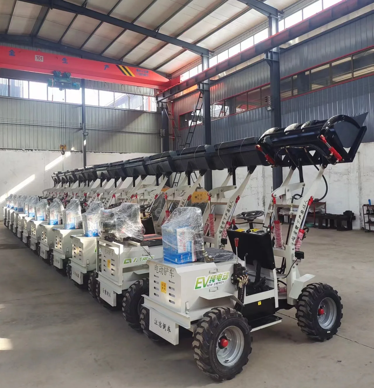 Small Mini Skid Steer China factory Mini 4 Wheel Drive 0.8 ton Electric Wheel loader