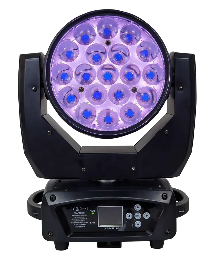 Factory Wholesale hl-19 19x15W Martin Aura XB Zoom Wash Beam Lights Moving Head LED