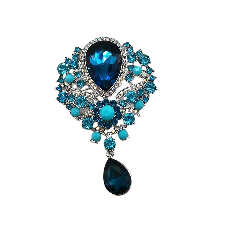 Fancy brooch pins cheap rhinestone brooch for wedding in bulk