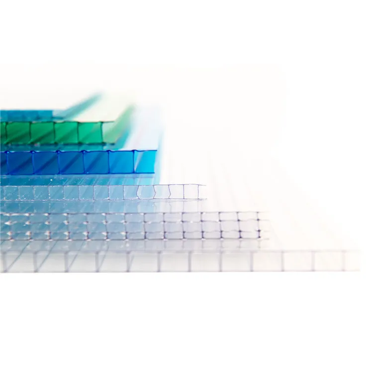 Multi color optional high quality polycarbonate hollow board roof shading greenhouse car shed rain shelter plastic sheets