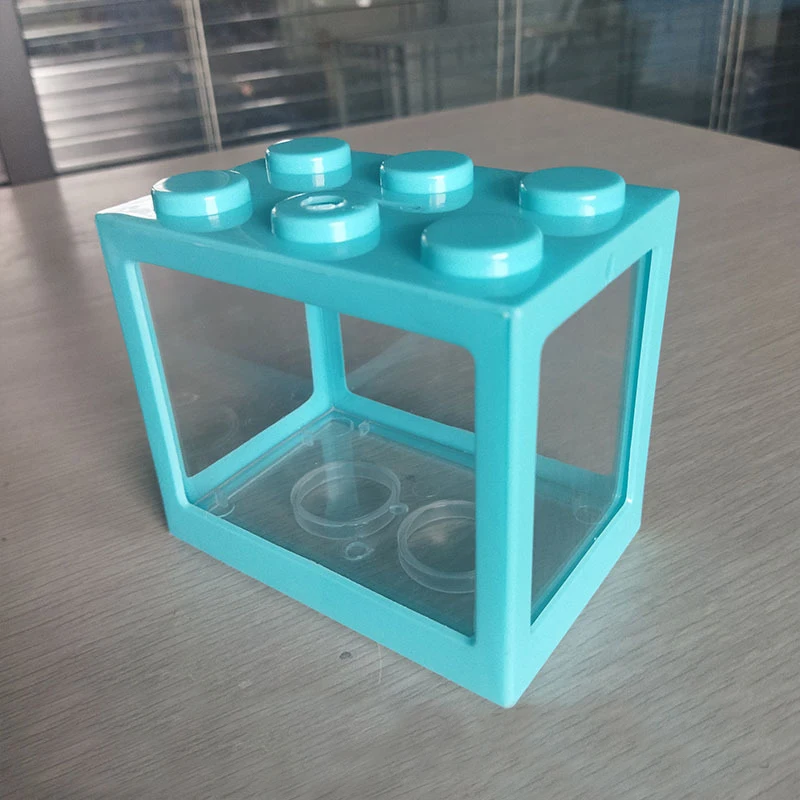 Building Block Mini Fish Tank DIY Combination Plastic Aquariums Decoration Accessories