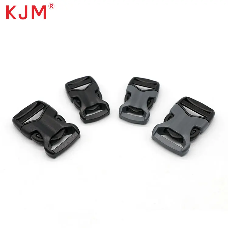 Dog collar accessories pom dual adjustable web nylon collar buckle pom recycled black dog harness buckle