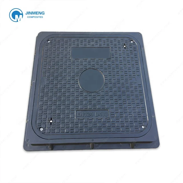 Square  Waterproof  Composite Manhole Cover EN124 D400 CO600x600mm