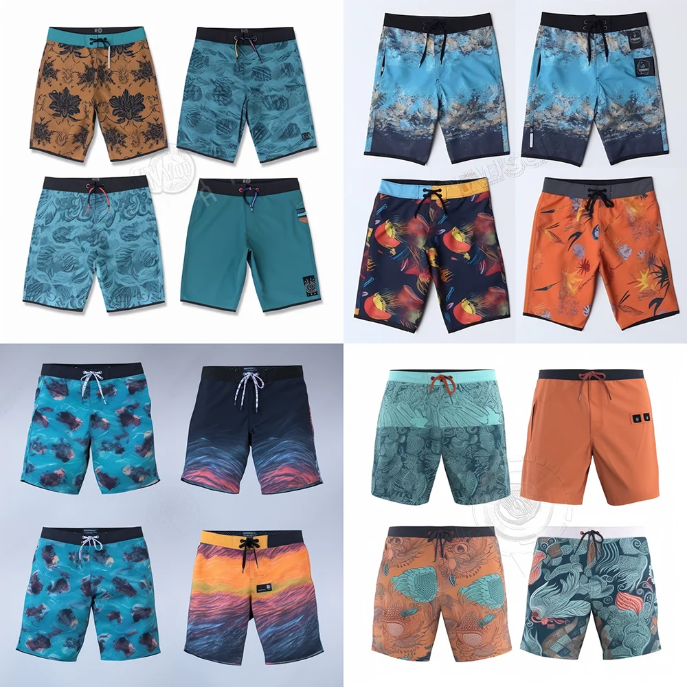 Custom Polyester Beach Shorts Men Surfing Board Shorts Swimwear Swimsuit Shorts Swim Trunks
