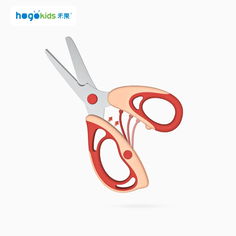 Popular Safety Kitchen Stainless Steel Baby Feeding Helper Food Cutting Scissors