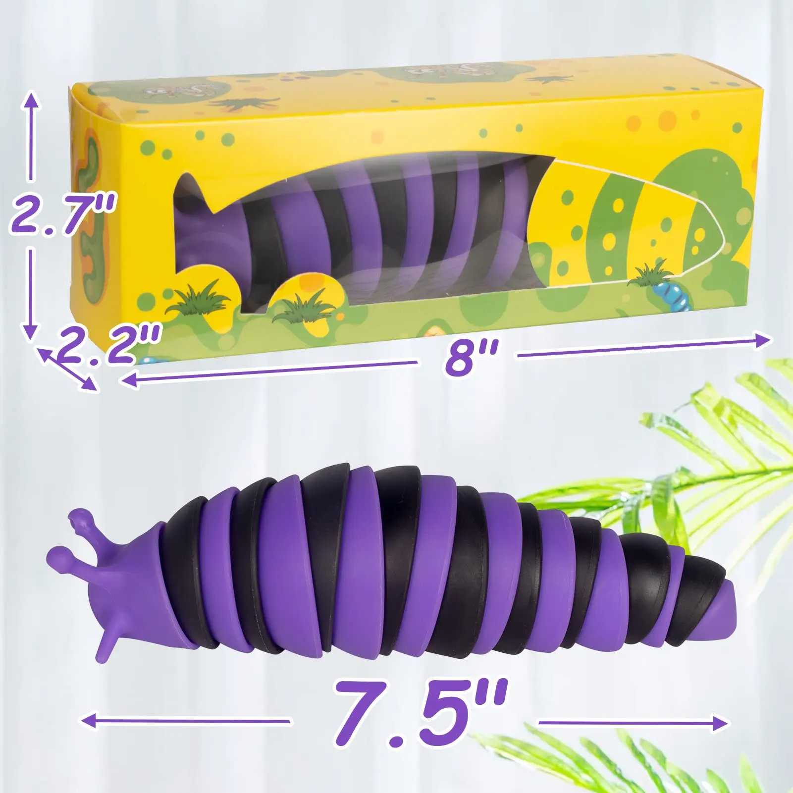 2023 New! Fidget Slug Fidget Toy on Tiktok Anti-stress Decompression Caterpillar Inchworm Articulated Stretch Slug Toys