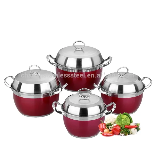 8pcs colorful induction kitchen ware clay pot for cooking cooking pot cookware sets