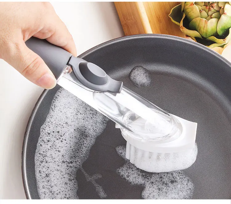 
METIS deep clean liquid dispenser sink scrubber kitchen soap dispensing palm dish brushes 