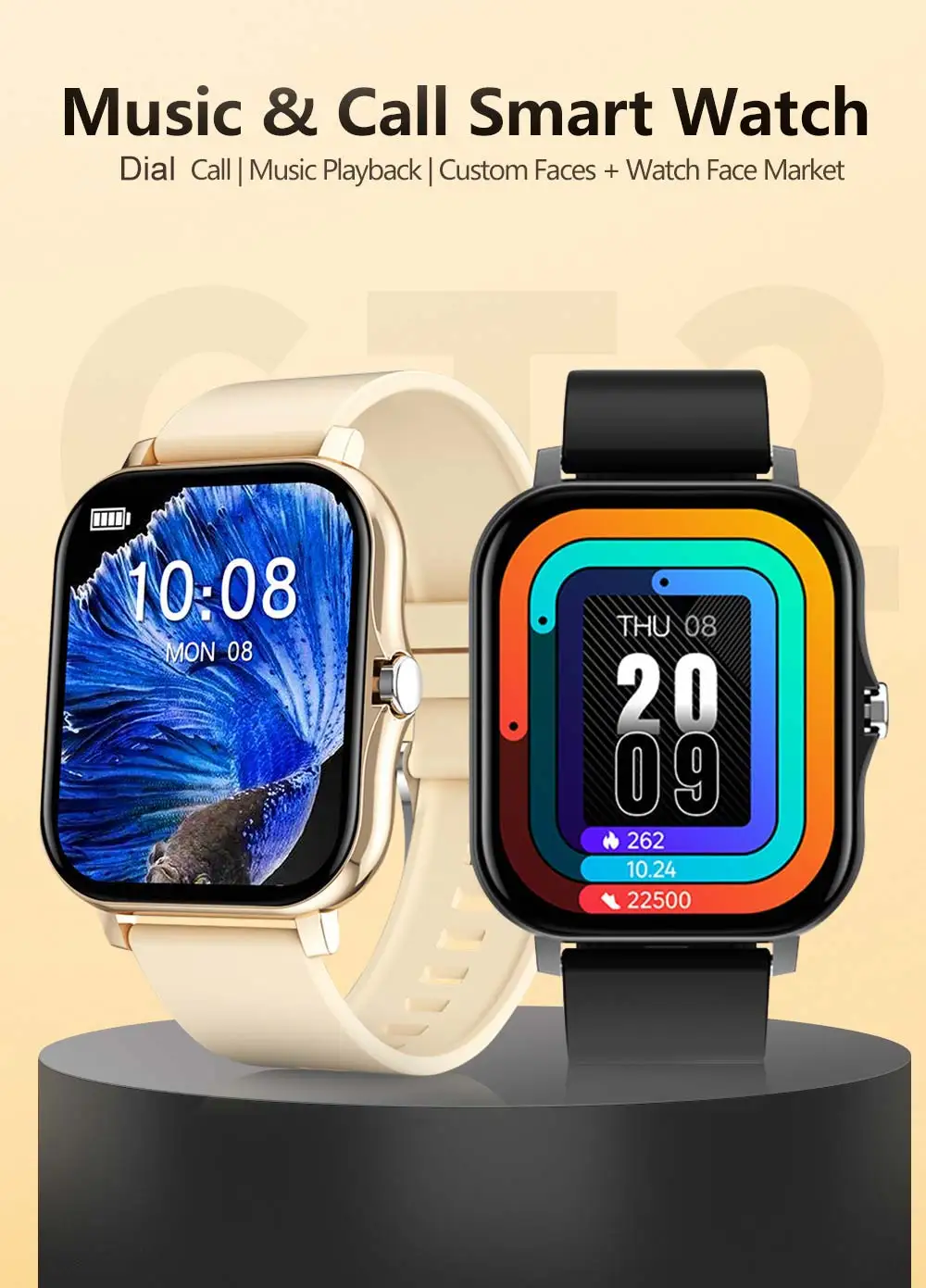 Manufacturer Oem IP67 Waterproof BT Bracelet Smartwatch Android Smart Watch Full Touch Mobile Smart Watches