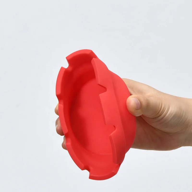 Creative Personality High Temperature Resistant Circular Silicone Ashtray Smoking Accessories Household Articles